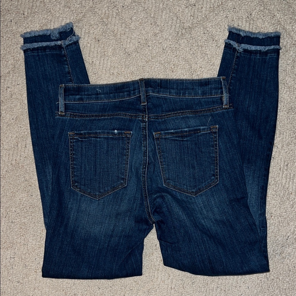 LOFT Dark Wash Ankle Jeans